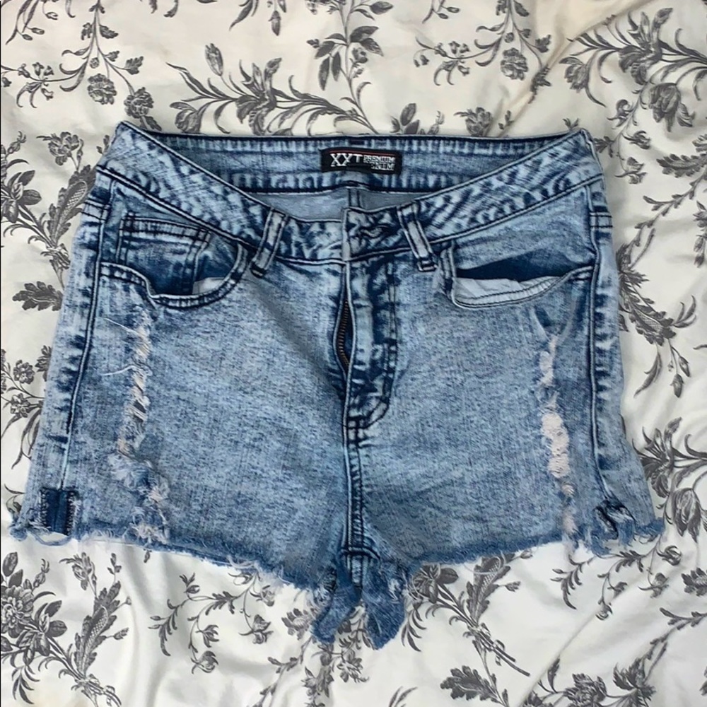 High rise jean shorts